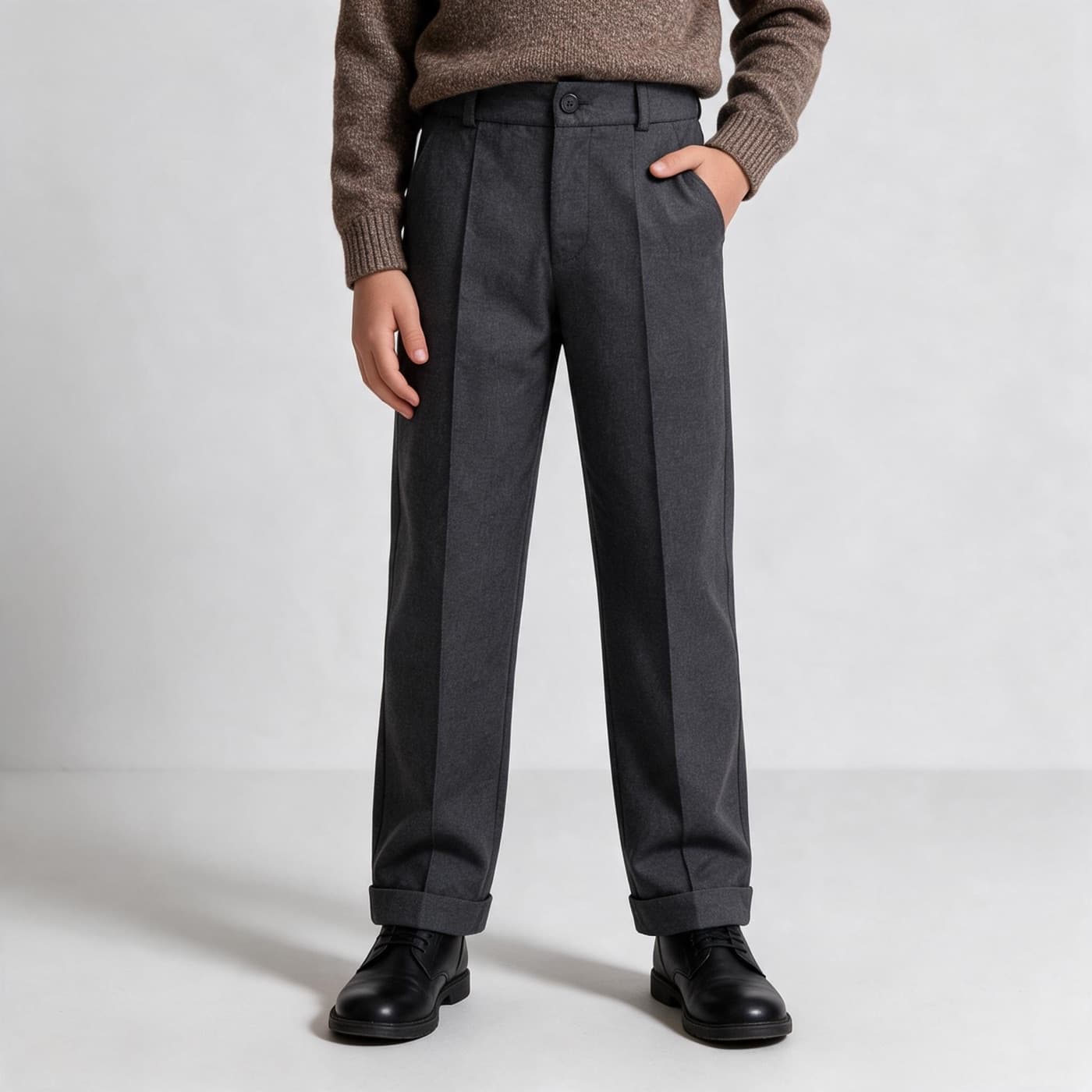 Nupumo Pantalon Plooi Antraciet